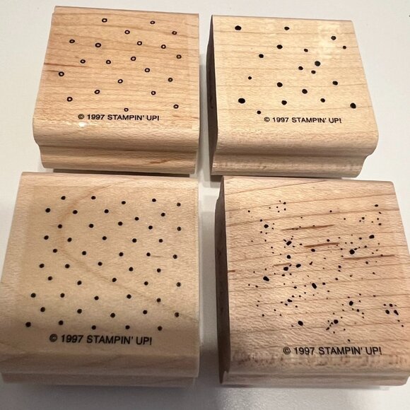 Stampin' Up! Other - STAMPIN’ UP! “Itty Bitty‎ Backgrounds” Stamp Set (4-Piece) MOUNTED